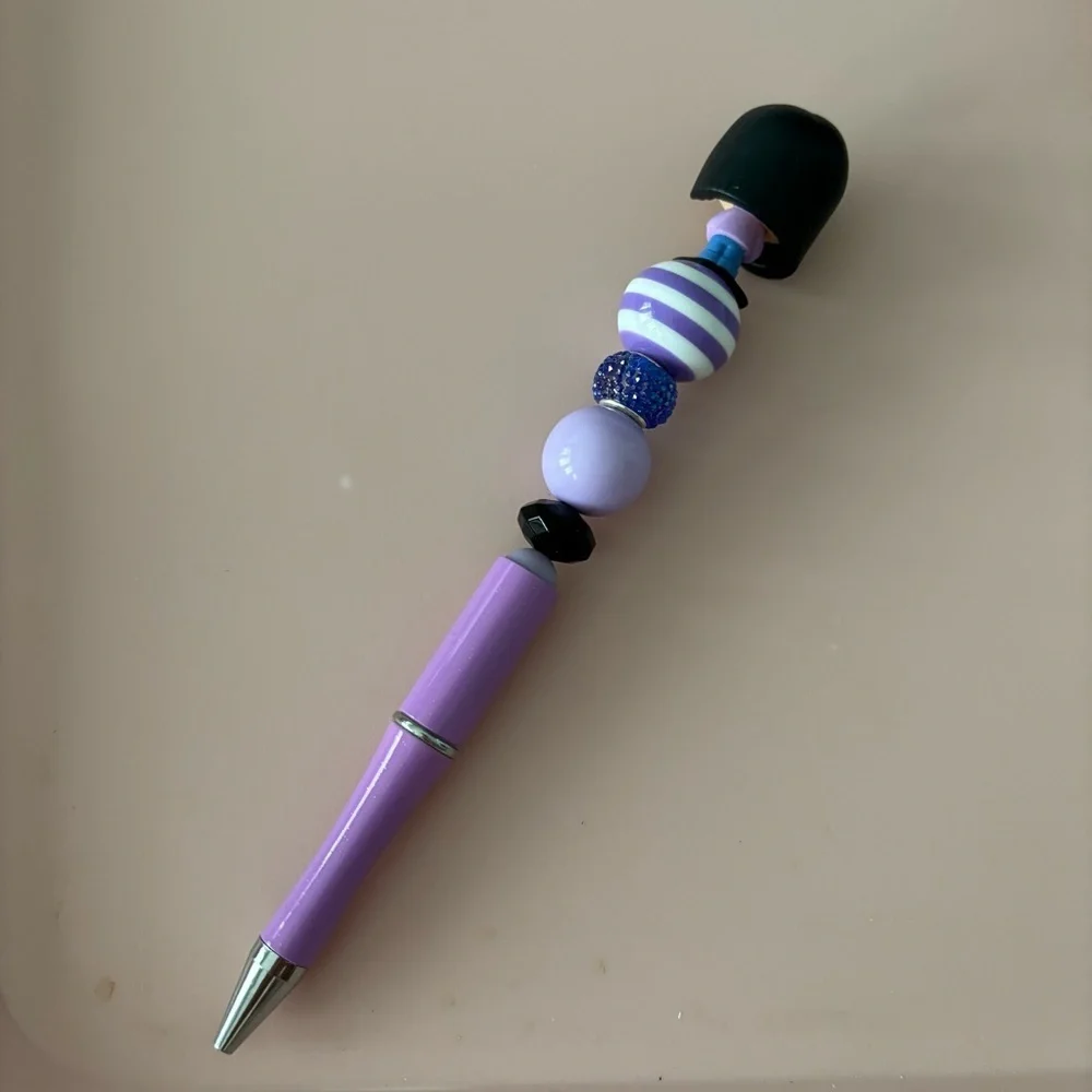 Disney Doorables: The Incredibles: Violet as girl handmade beaded pen